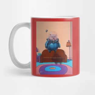 Time Traveller x Catman 6 | Pop Culture Mashup Art | Terminator Cat. Psychic animal machine Mug